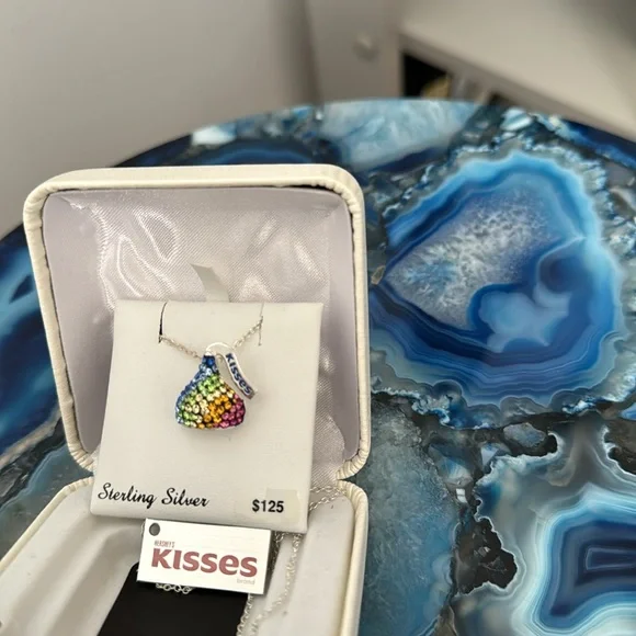 Sterling Silver Hershey’s Kiss Necklace - Picture 2 of 7